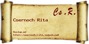 Csernoch Rita névjegykártya